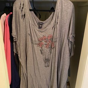 Torrid Distressed Graphic T-Shirt Plus Size